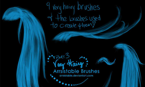 hairy photoshop brushes