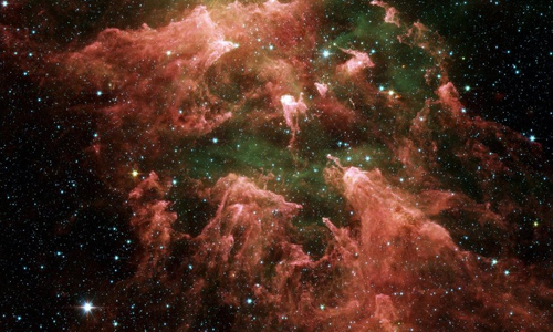 Red Space Texture Background