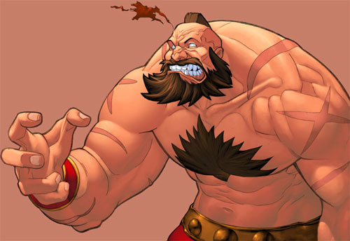 Zangief Street Fighter Design - Original Artwork - Street Fighter