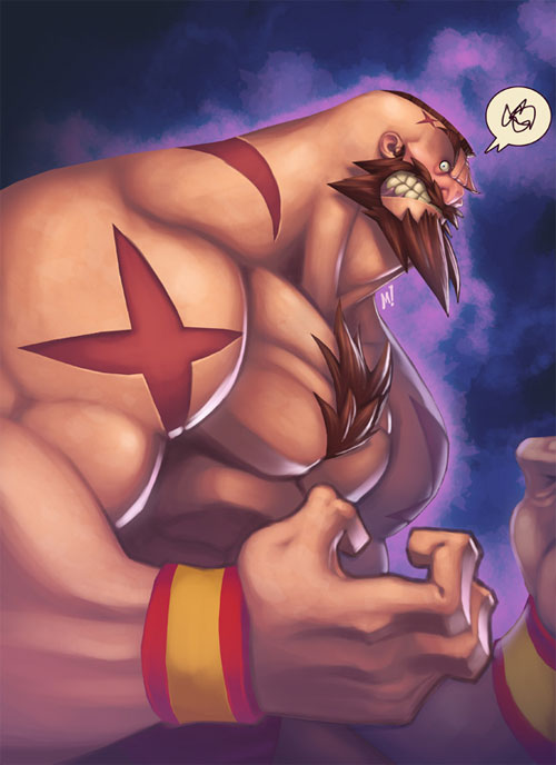 zangief (street fighter and 1 more) drawn by nesskain