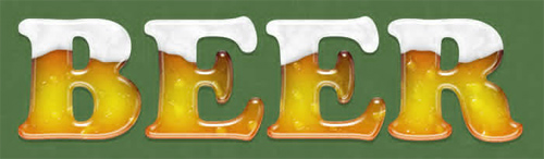 Photoshop: Beer Text (St. Patrick’s Day)
