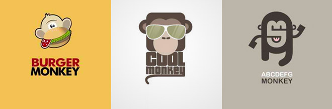 33 Amusing Designs of Monkey Logo