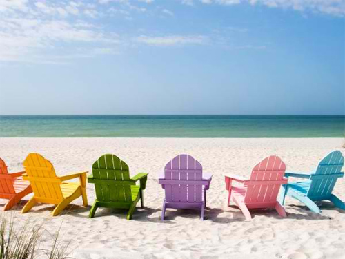 Delightful Benches At The Beach Wallpaper