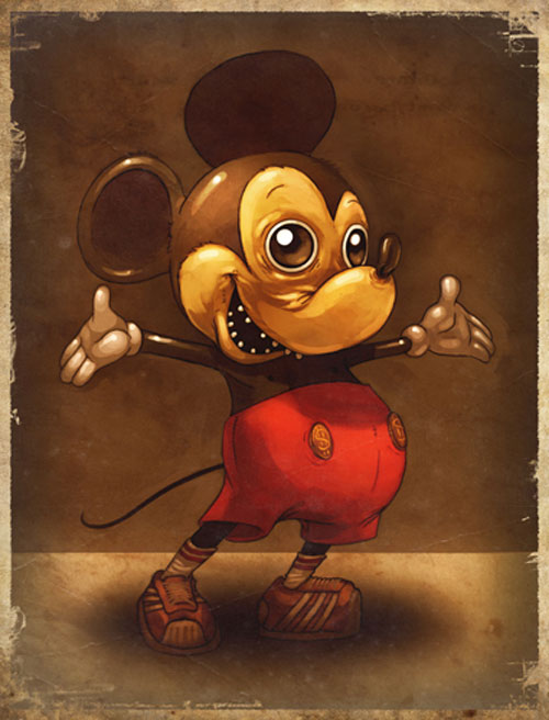 Evil Mickey Mouse Drawing