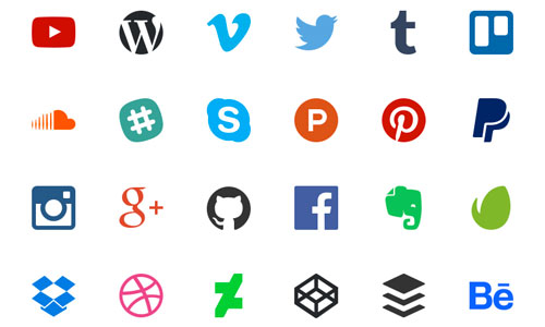 Social Media Text Icons