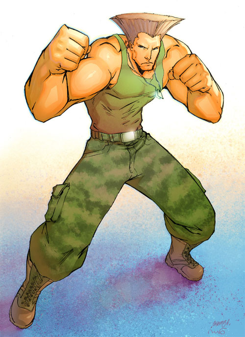 The Video Game Art Archive - Guile from Street Fighter EX plus