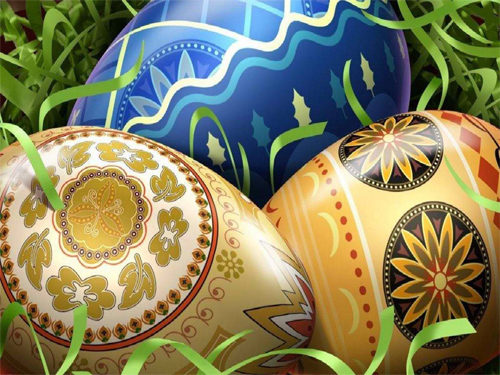 Easter Day Colorful Eggs Wallpaper