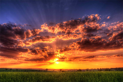 wonderful sunset HDR