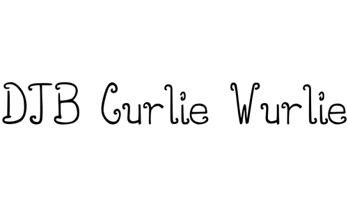 DJB Curlie Wurlie font