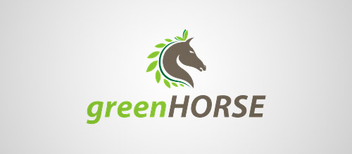green horse logo design