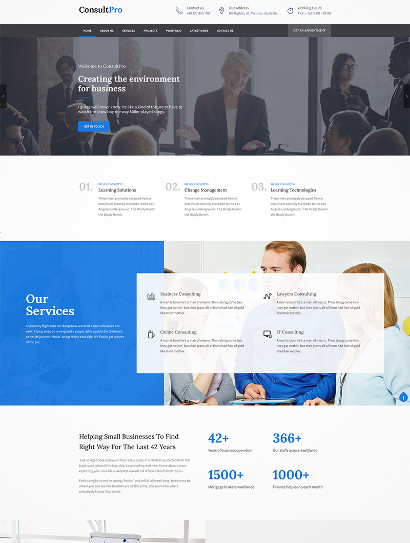 business wordpress themes