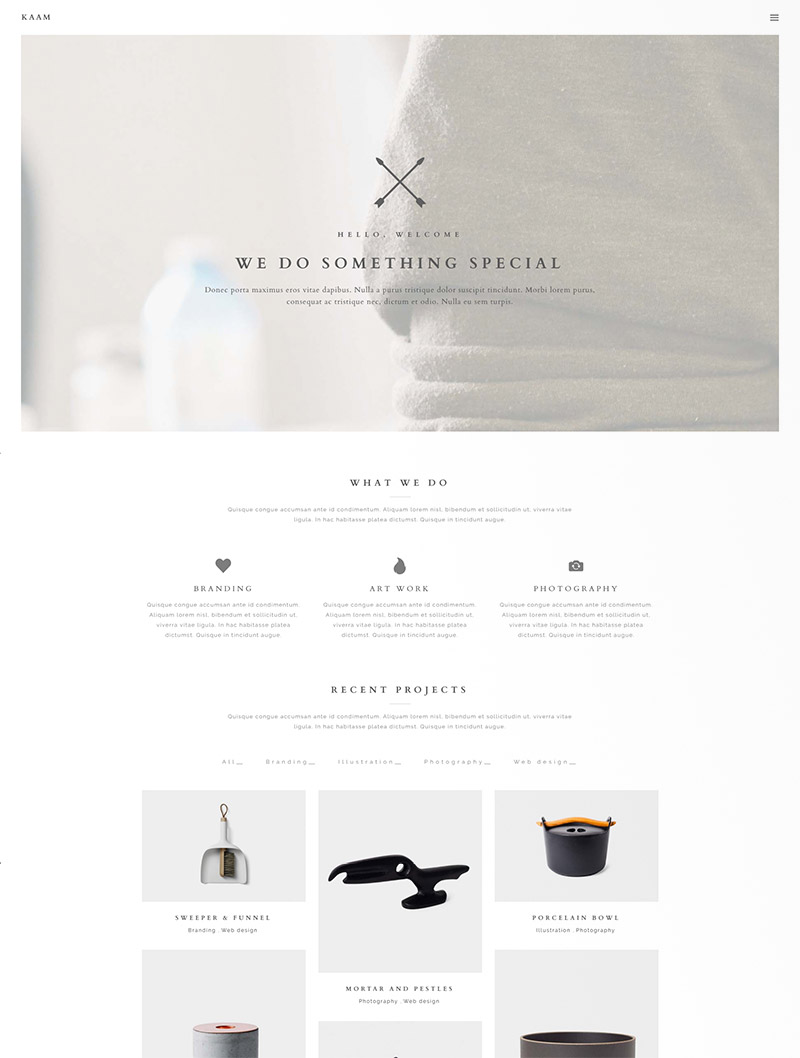 ajax creative theme