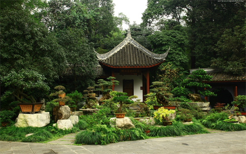 Japanese Home Garden Wallpaper