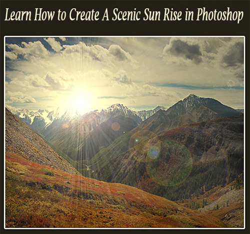 Create a Scenic Sun Rise in Photoshop