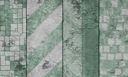 Peeling Green Grunge Patterns
