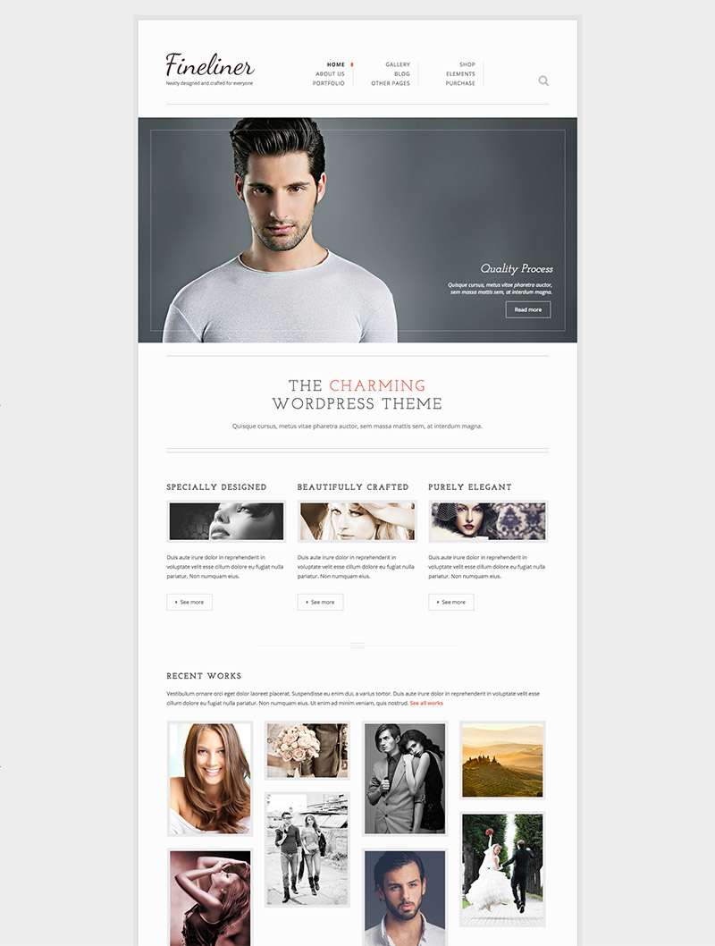 clean wordpress template