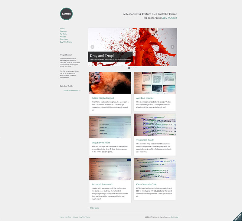 responsive portfolio theme