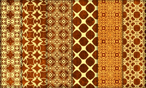 Ornate Grungy Golden Patterns