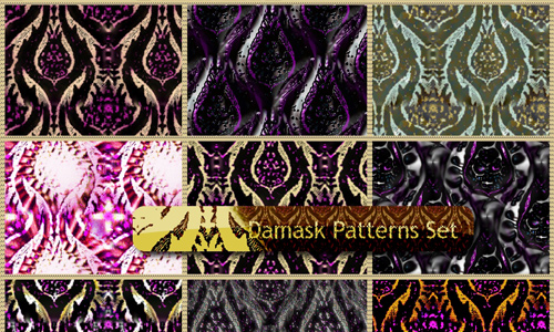 Damask Patterns Set