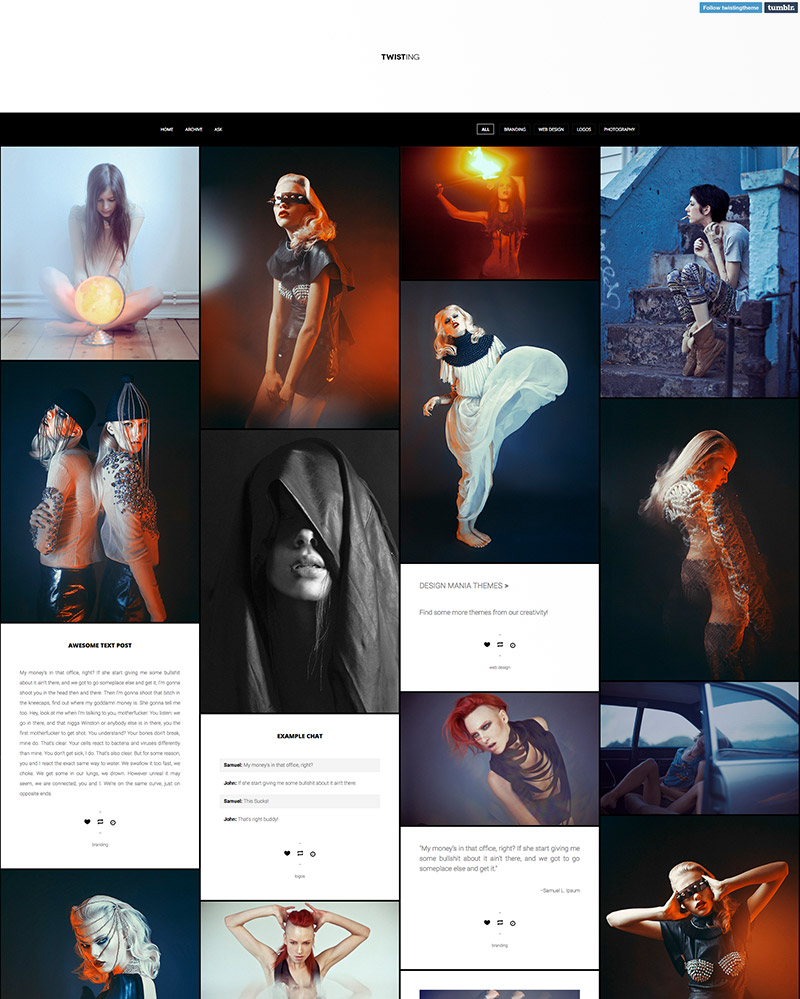 tumblr theme design