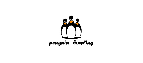 Penguin bowling logo