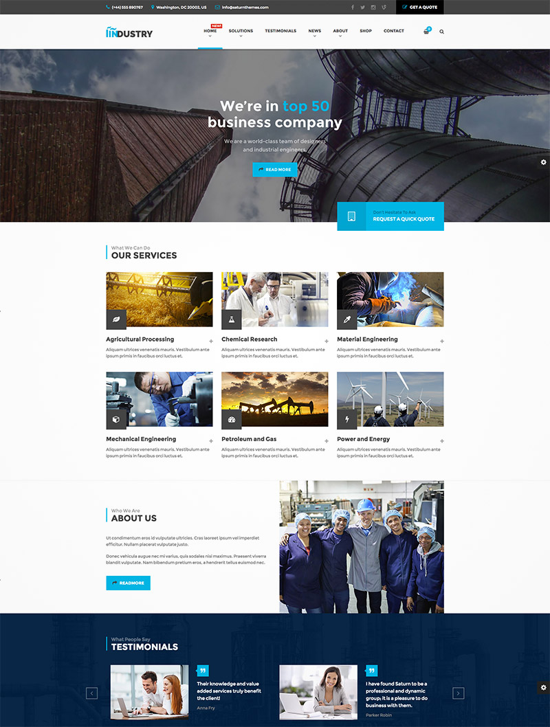 industrial business theme
