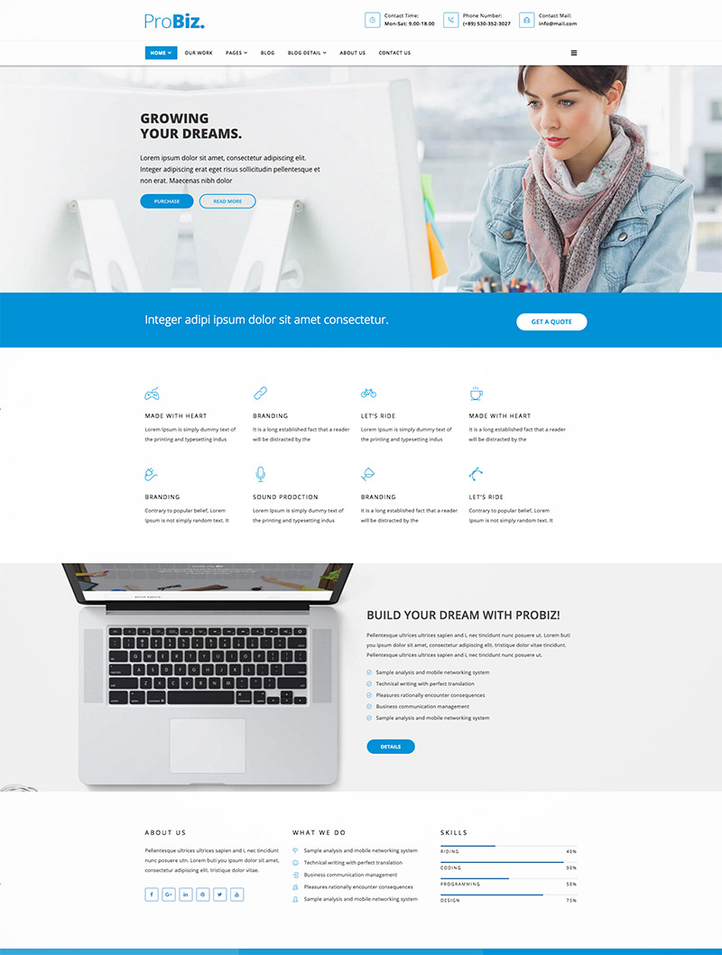 simple business wordpress