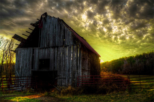 Sunset Barn II HDR