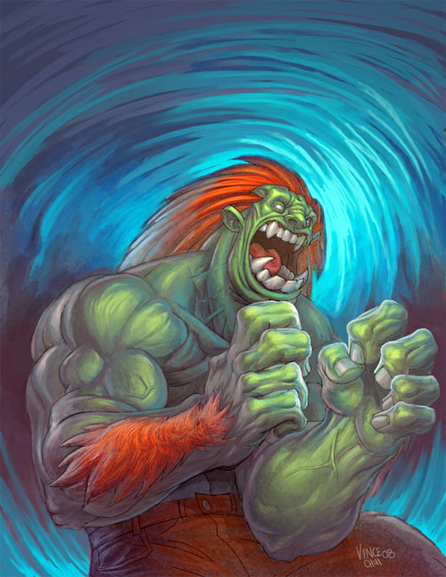 25 Blanka of Street Fighter Artworks