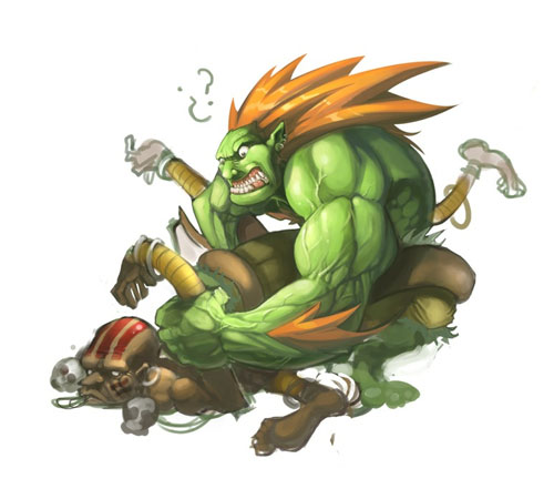 25 Blanka of Street Fighter Artworks