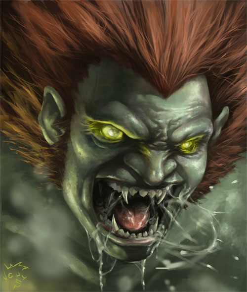 25 Blanka of Street Fighter Artworks