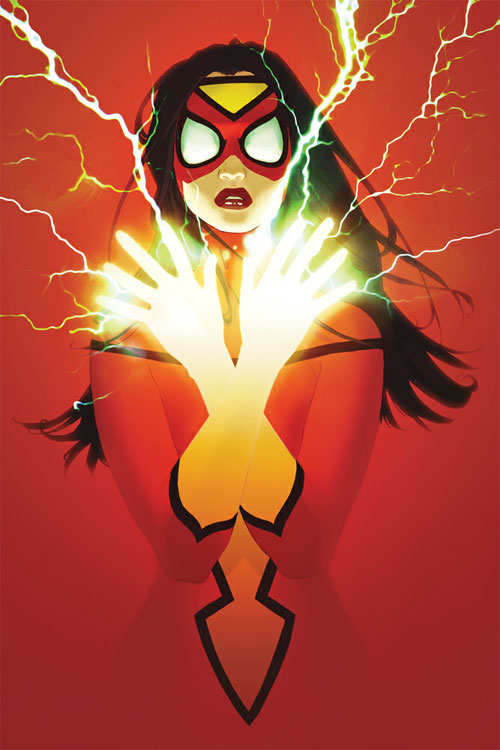 spider woman pinup