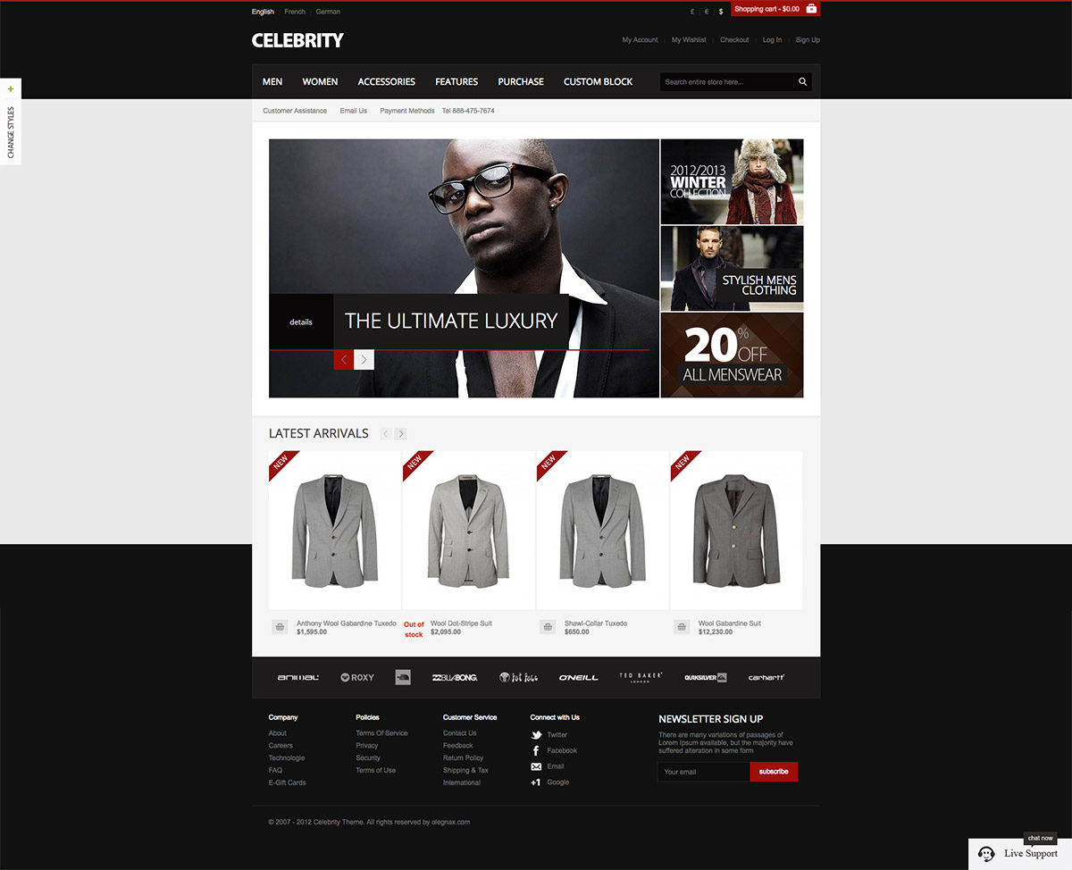 ecommerce theme magento