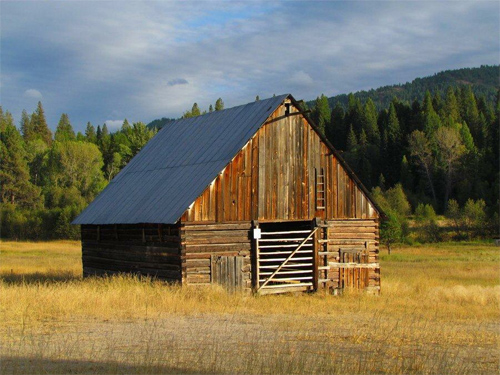 old log barn