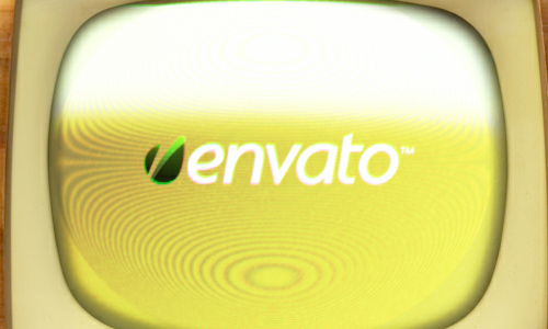 Retro TV logo reveal