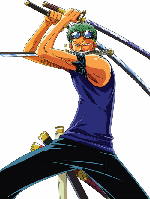 Zoro One Piece Visual Novel Cinematic Agfacolor OLED · Creative Fabrica