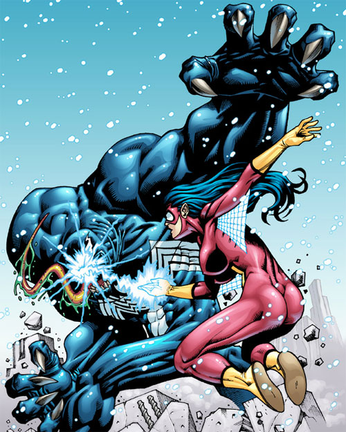 spiderwoman vs venom