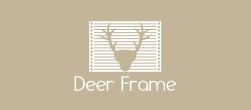 deer frame logo design