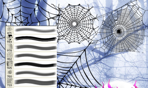 10 Spider Web Brushes