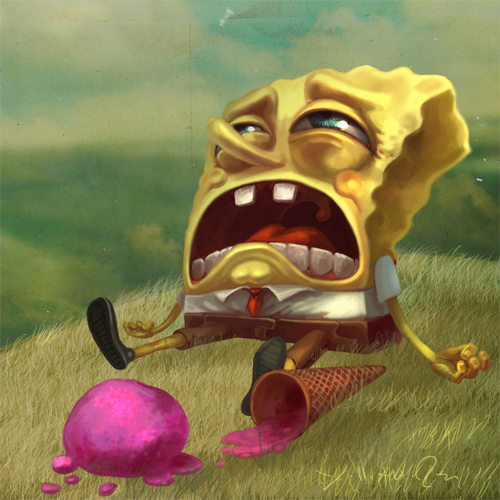 sponge bob cry