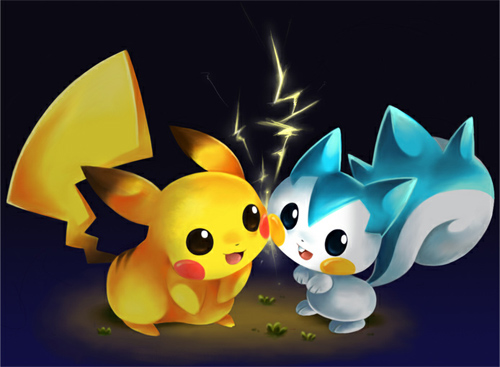 pikachu and pachirisu