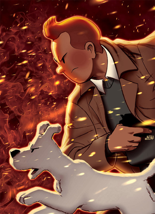 tintin burning dust storm