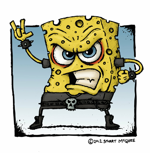Sponge Bob Re-imagined by Stuart McGhee