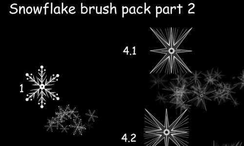 Photoshop: Brushes Snowflakes