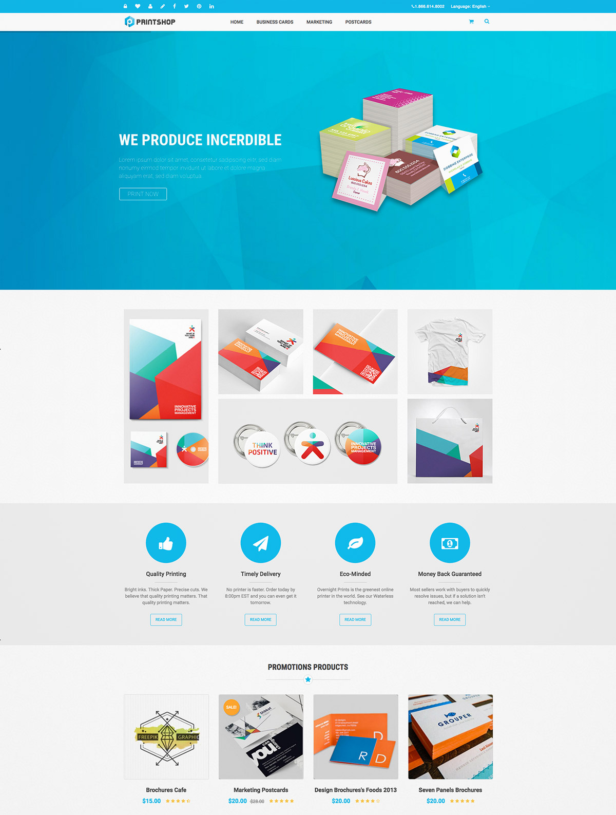 responsive printing theme