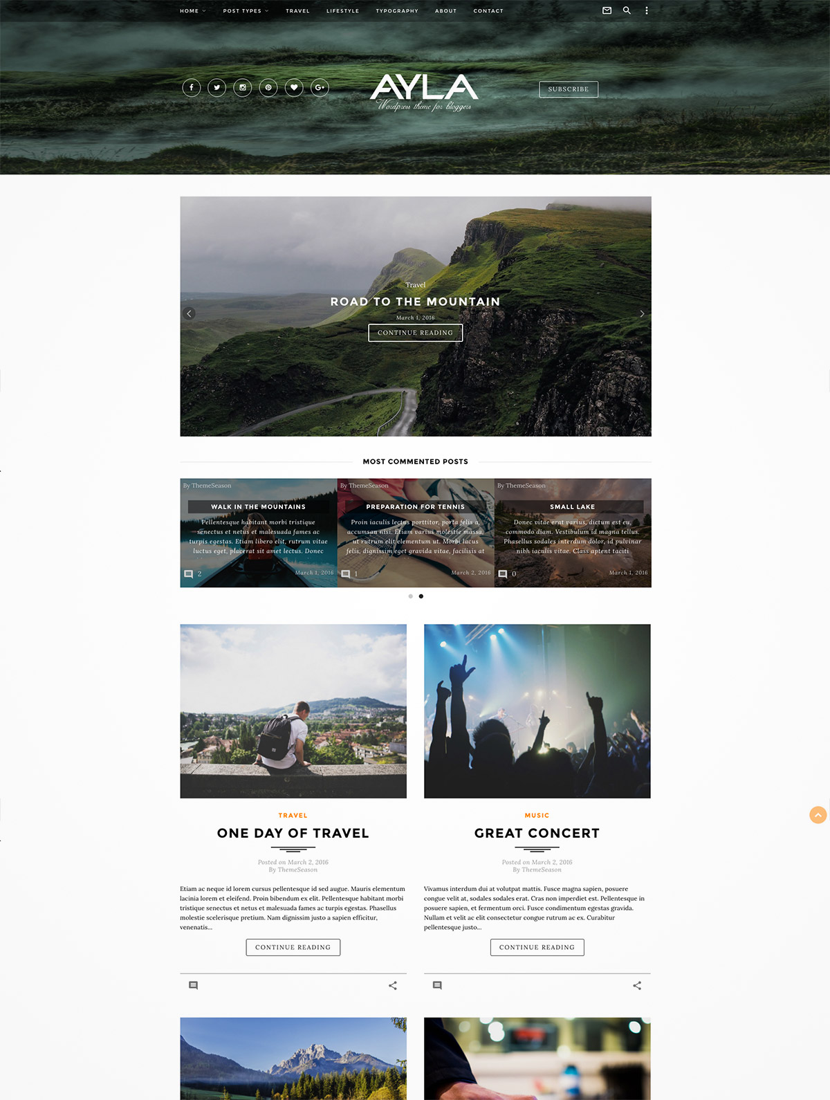 wordpress blog themes