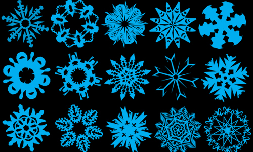 PS7 - 96 Snowflake Brushes