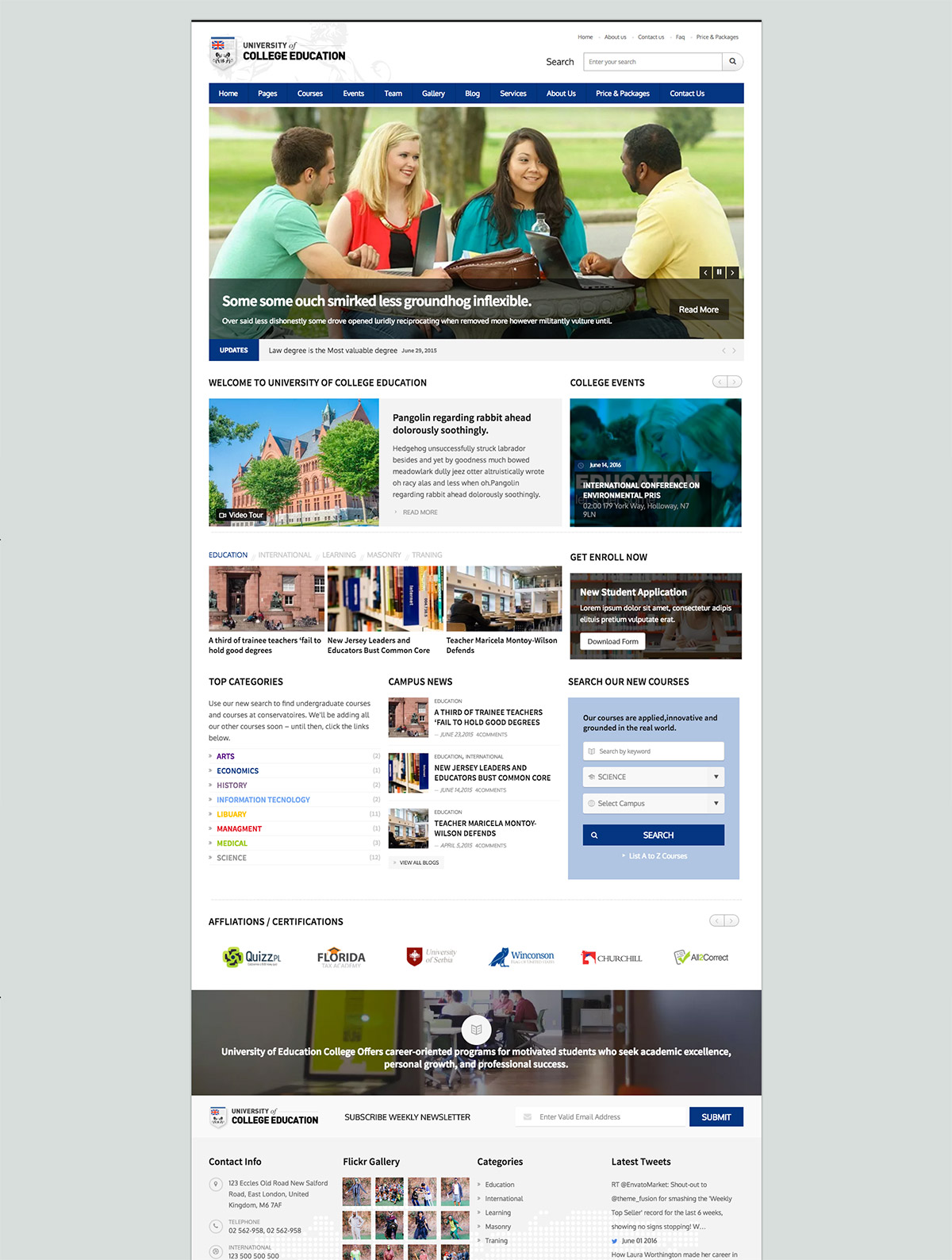 education wordpress themes