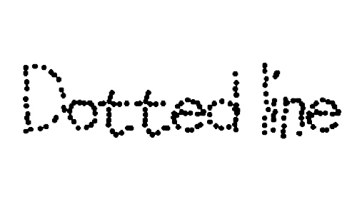 Dotted line font