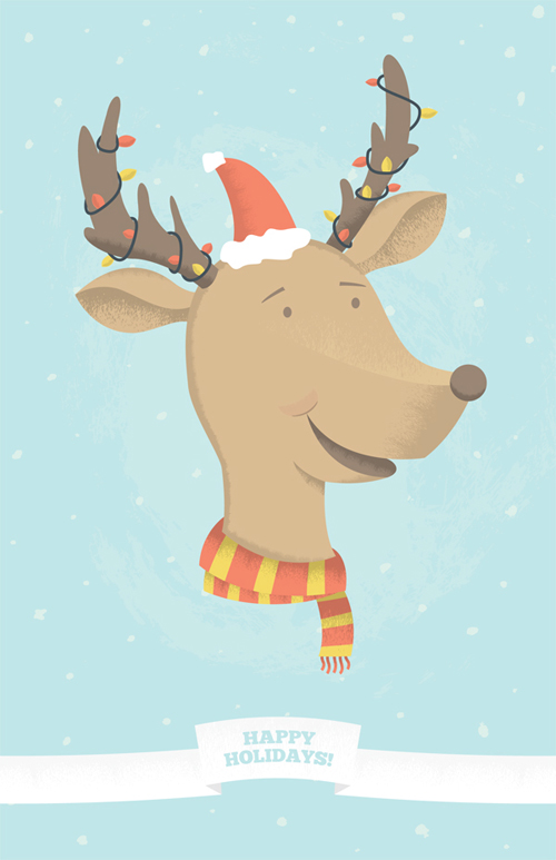 Make a Fun Holiday Reindeer Illustration